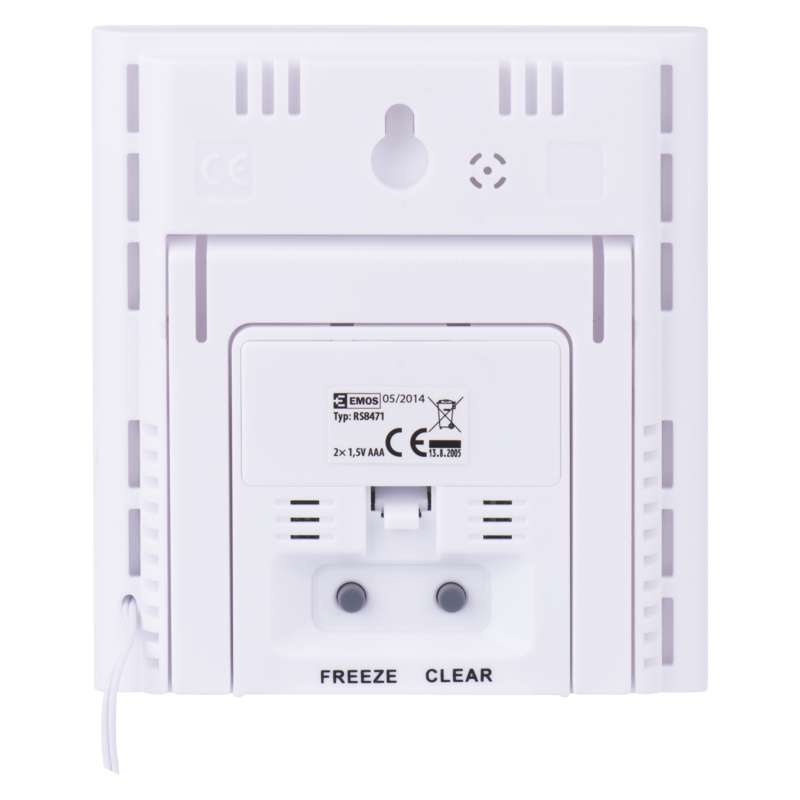 EMOS Digitális hőmérő vezetékes, fehér